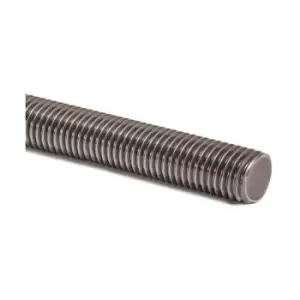 Image of Fully Threaded Rod Zinc Plated Studding Bar Grade 4.8 - 1m Length - Diameter 6mm - Pack of 1