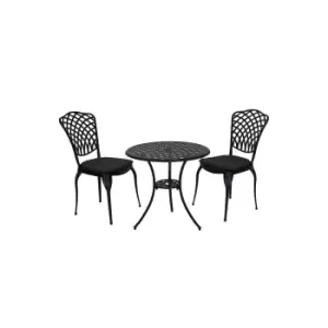 Image of Charles Bentley Cast Aluminium Bistro Outdoor Table and Chairs Set