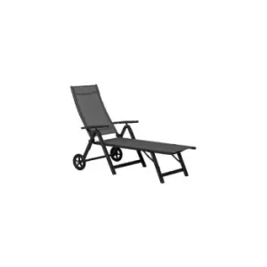 Image of SORRENTO Black Folding Recliner Chair