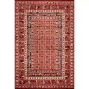 Image of Mastercraft Kashqai 4301/300 Rug - 67 x 275cm, Wool - Red