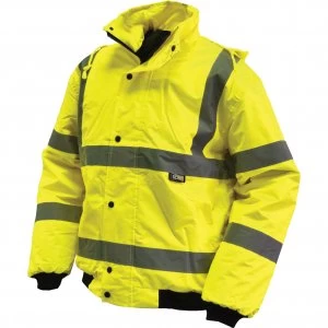 Image of Scan Hi Vis Bomber Jacket Yellow L