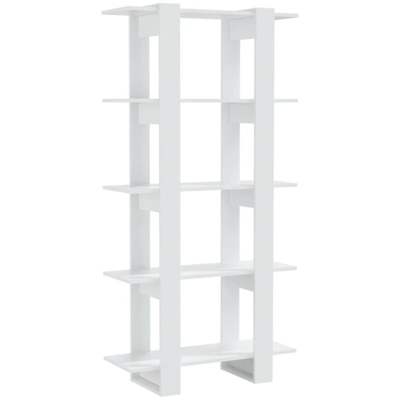 Image of VIDAXL Vidaxl - Book Cabinet/Room Divider High Gloss White 80x30x160cm 8720286842751