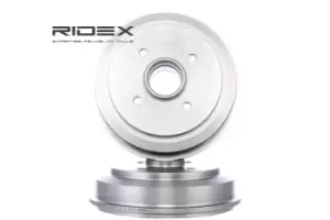 Image of RIDEX Brake Drum Rear Axle 123B0060 Rear Brakes,Drum Brake FORD,MAZDA,Fiesta Mk5 Schragheck (JH1, JD1, JH3, JD3),FUSION (JU_)