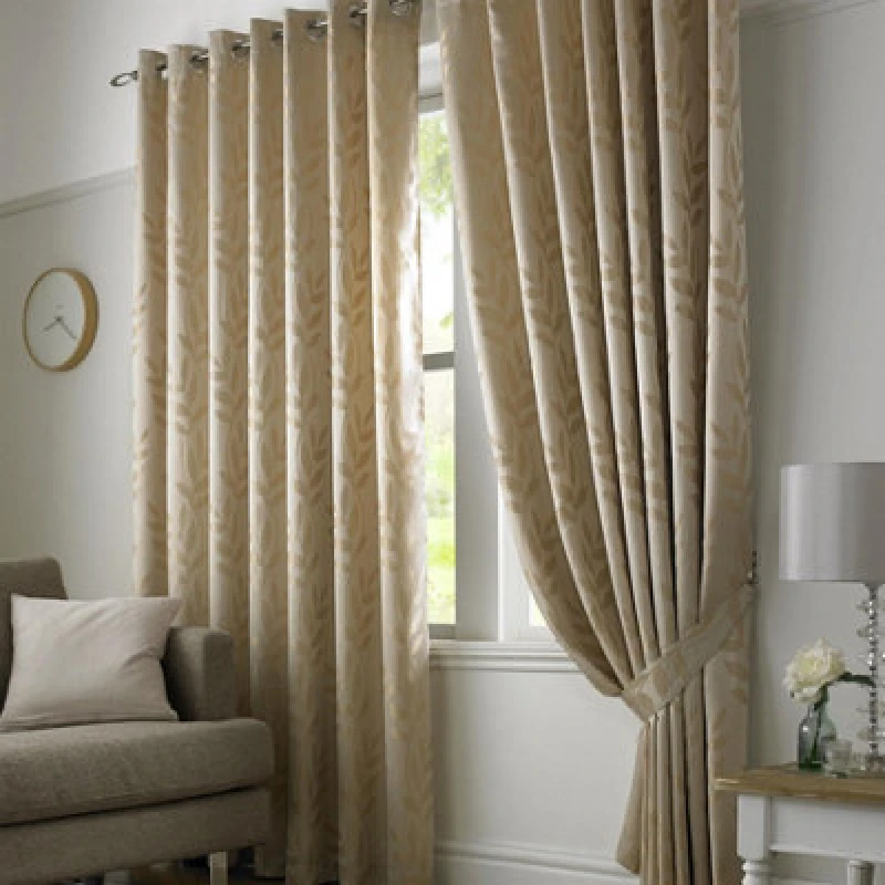 Image of Tivoli Ready Made Eyelet Curtains Latte