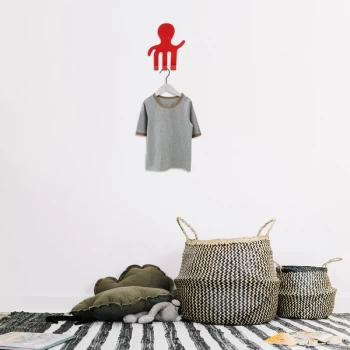 Image of Octopus - Red Red Metal Wall Hook