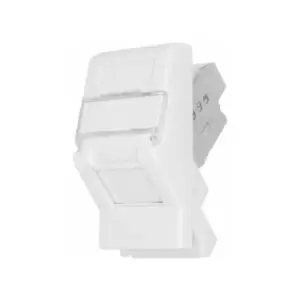 Image of Tuk Ltd - SGKSLJ45wh lokjac Angled Euro White Cat6A Slide Locking Socket
