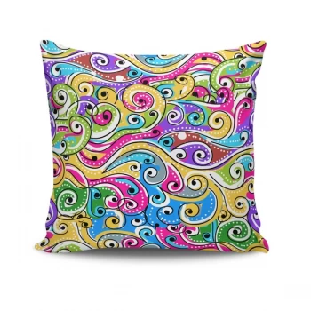 Image of NKRLNT-008 - No Filling Multicolor Cushion Cover