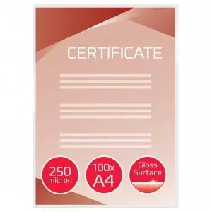 Image of GBC Document Pouch Gloss A4 250 micron Clear 100