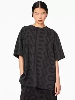 Image of Marc Jacobs The Monogram Big T-Shirt - Black/ Charcoal
