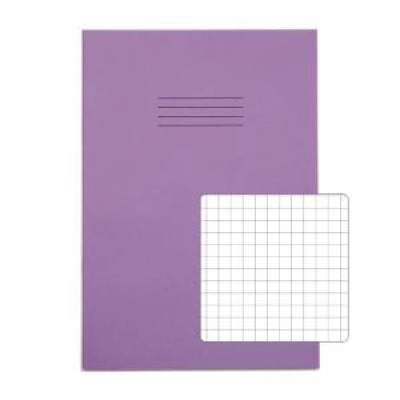 Image of RHINO A4 Exercise Book 80 Page, Purple, S7 (Pack of 10)
