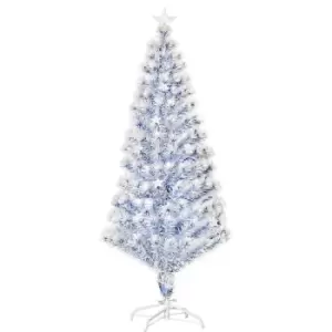 Image of HOMCOM Artificial Fibre Optic Christmas Tree Seasonal Decoration w/ 21 LED