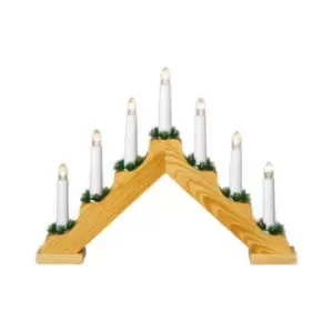 Image of Premier LED Christmas Candle Bridge Decoration (40cm) (Beige/White)