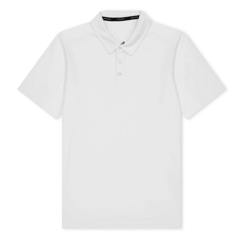 Image of Castore Short Sleeve Play Cricket Polo Shirt Juniors - White White 7 - 8 Years