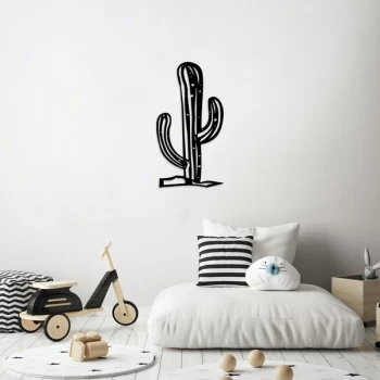 Image of Cactus2 - Black Decorative Metal Wall Accessory