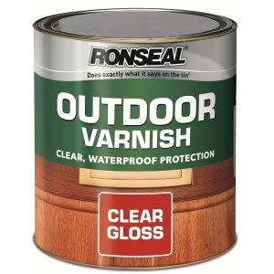 Image of Ronseal Outdoor Varnish - Clear Gloss - 750ml