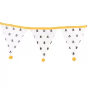 Image of White All Over Bee Print Bunting