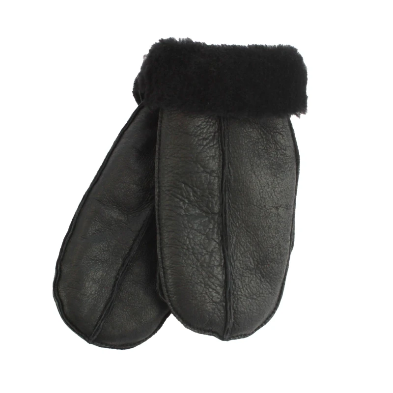 Image of Eastern Counties Leather Nappa Leather Mittens Black female