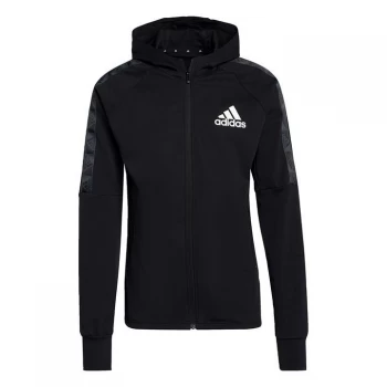 Image of adidas AEROREADY Designed to Move Sport Motion Logo Hoodi - Black / White