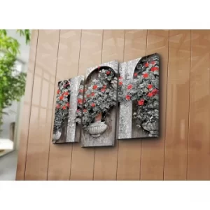 Image of 3NATPAT-40 Multicolor Decorative Canvas Painting (3 Pieces)