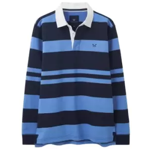 Image of Crew Clothing Mens Sweat Rugby Top Blue/Navy Medium