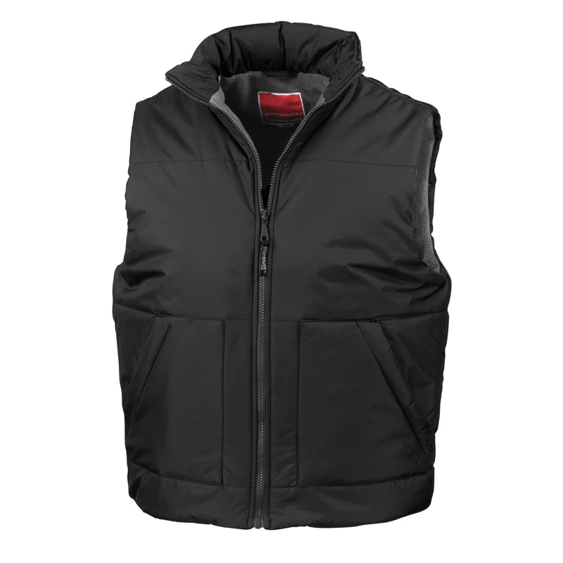 Image of Result Result Men Fleece Lined Body Warmer in Black Size: Small Black S Male 5063470513291