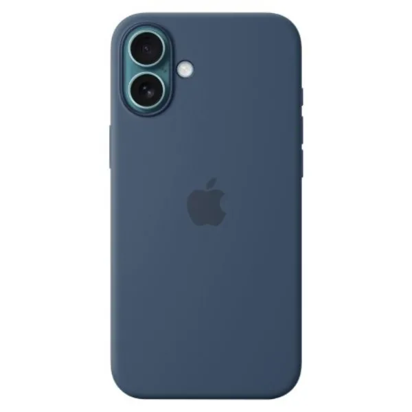 Image of Apple Silicone Case with MagSafe for iPhone 16 Plus - Denim