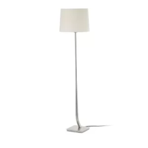 Image of Rem Floor Lamp Round Tappered Shade Beige, E27