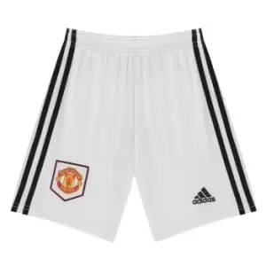 Image of adidas Manchester United Home Shorts 2022 2023 Juniors - White