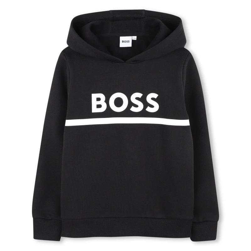 Image of Boss Kids Pull Over Hoodie Black male 4Y
