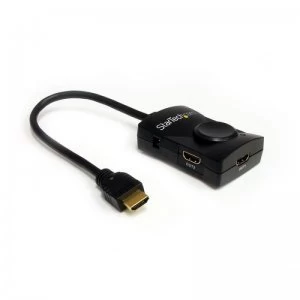Image of Startech 2 Port HDMI Video Splitter with Audio - USB Powered