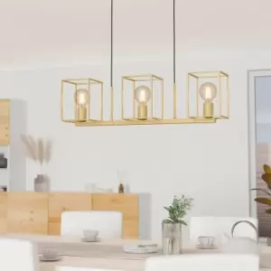 Image of EGLO Cumiole Gold Steel 3L Pendant Light