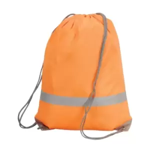 Image of Shugon Stafford Drawstring Hi-Vis Tote Bag (13 Litres) (One Size) (Hi Vis Orange)