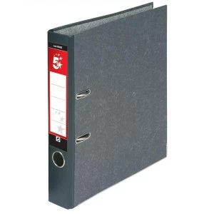Image of 5 Star Mini Lever Arch File 50mm Spine Foolscap Cloudy Grey Pack 10