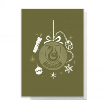 Image of Harry Potter Slytherin Christmas Greetings Card - Standard Card
