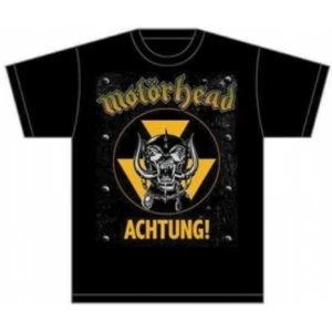 Image of Motorhead Achtung Mens T Shirt: Medium