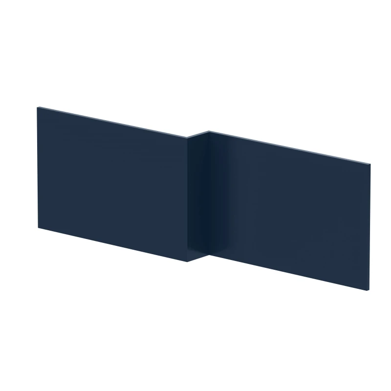 Image of Balterley L Shape Square Front Bath Panel Matt Midnight Blue 1700mm Blue unisex