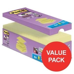 Image of Post it 76 x 76mm Super Sticky Z Notes Super Strong Canary Yellow 20