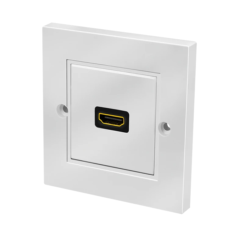 Image of LogiLink HDMI wall plate. 1-port. with HDMI-A coupler F/F. white