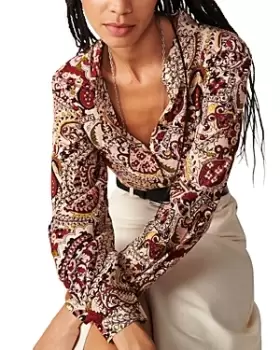 Image of ba & sh Zelie Paisley Print Shirt