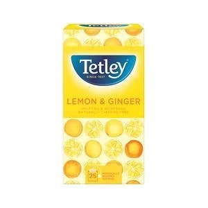 Image of Original Tetley Tea Bags Green Tea with LemonGinger Pack of 25 Tea Bags