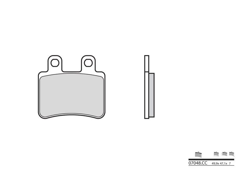 Image of Brembo S.p.A. Scooter Carbon Ceramic Brake pads - 07048CC