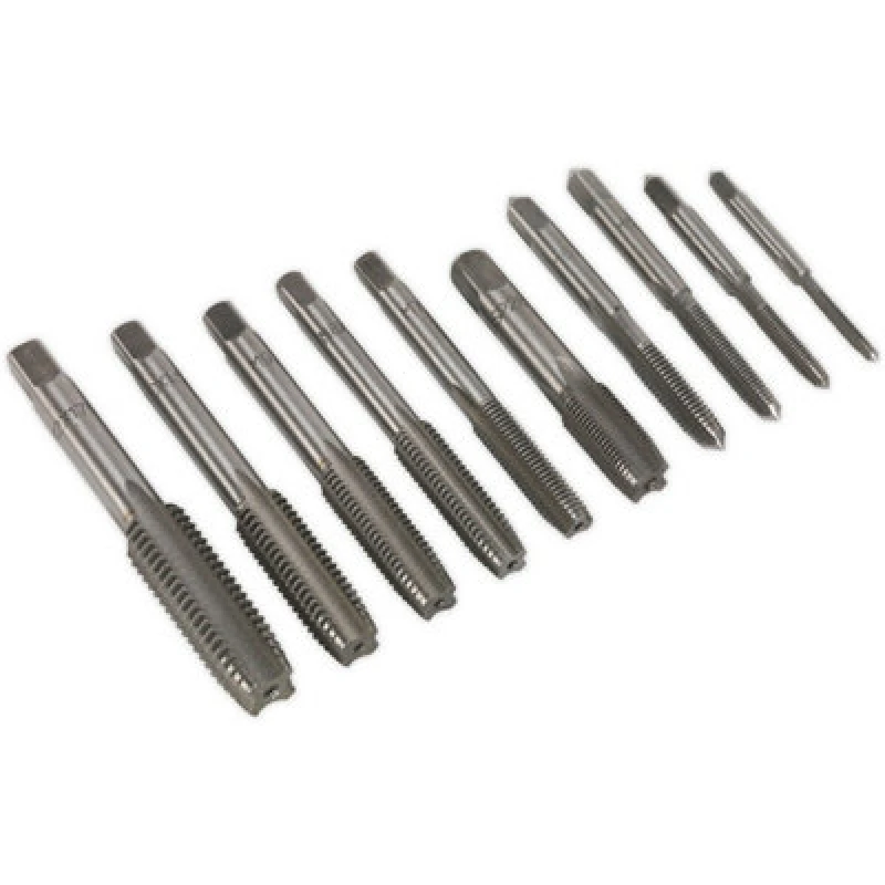 Image of Loops 10pc Metric Tap Set - M3 to M12 - TUNGSTEN Socket Threading / Tapping Bit Kit Multi
