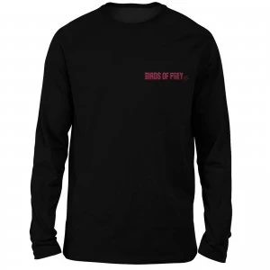 Image of Birds of Prey Logo Embroidered Unisex Long Sleeved T-Shirt - Black - S