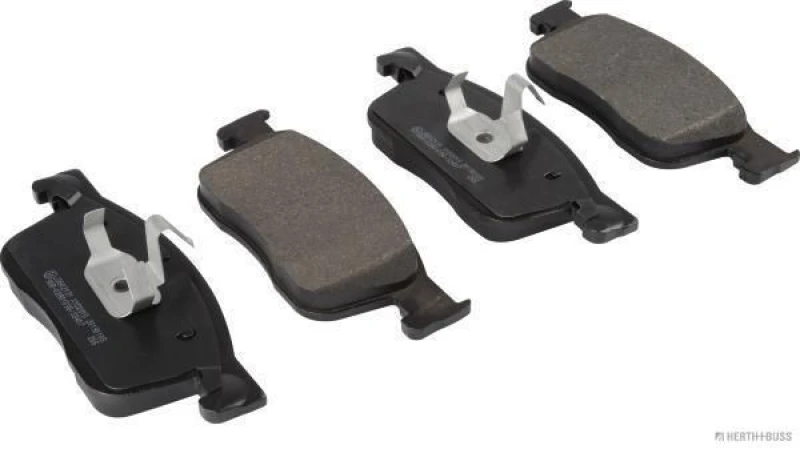 Image of RIDEX 402B1320 Brake pad set Front Axle, excl. wear warning contact, with anti-squeak plate, Axle Vers.: Front Brake Pad Set,disc brake (402)