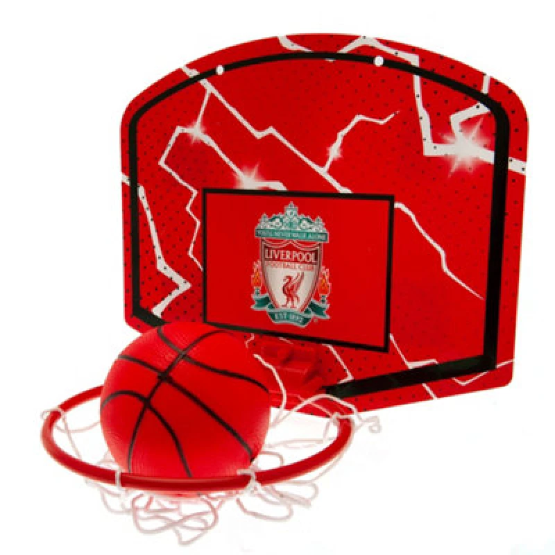 Image of Liverpool FC Crest Mini Basketball Hoop Set Red
