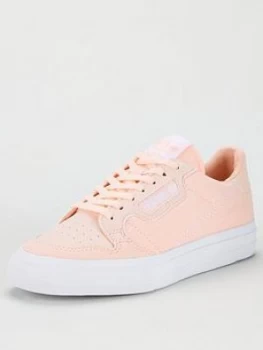 Image of adidas Originals Continental Vulc Junior Trainers - Pink, Orange, Size 5.5