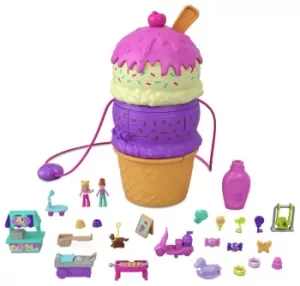 Image of Polly Pocket Spin 'n Surprise Ice Cream Playground Playset
