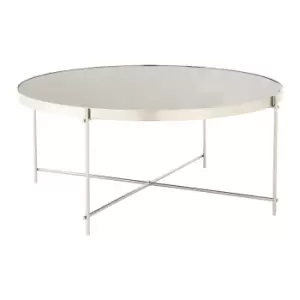 Image of Premier Housewares Mirror Coffee Table - Nickel Grey
