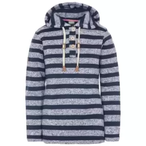 Image of Trespass Womens/Ladies Society Long-Sleeved Summer Hoodie (S) (Navy/Grey Marl)