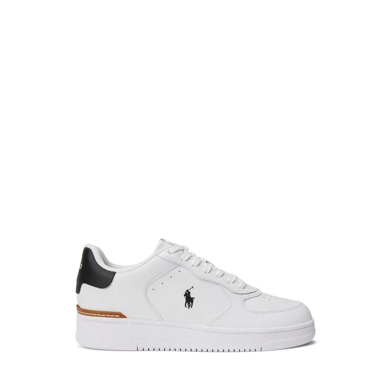 Image of Polo Ralph Lauren Mens Master Court Trainers White/Black male 9 (43)